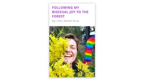 Following My Bisexual Joy To The Forest - Bi Women Quarterly